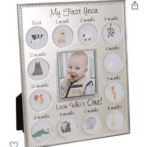 My first year beaded metal picture frame